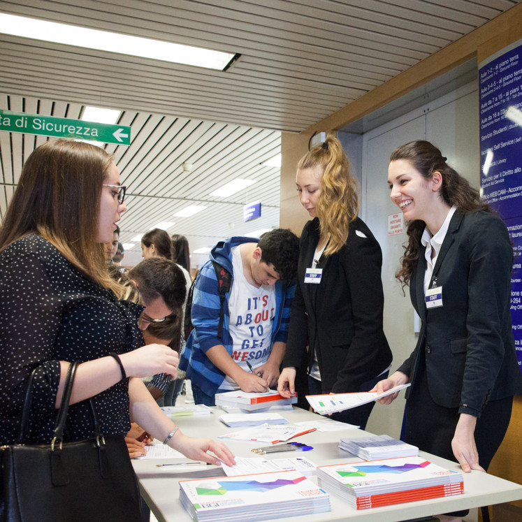 Students at the career day Students at the career day